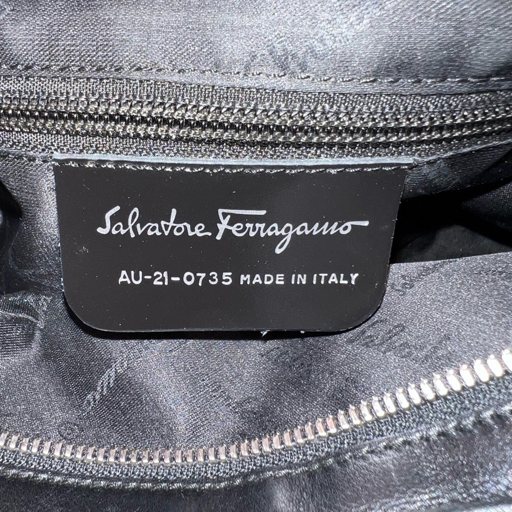 Vintage Y2K Salvatore Ferragamo Gancini Hobo Shoulder Bag – Black –Made in Italy - Picture 9 of 13